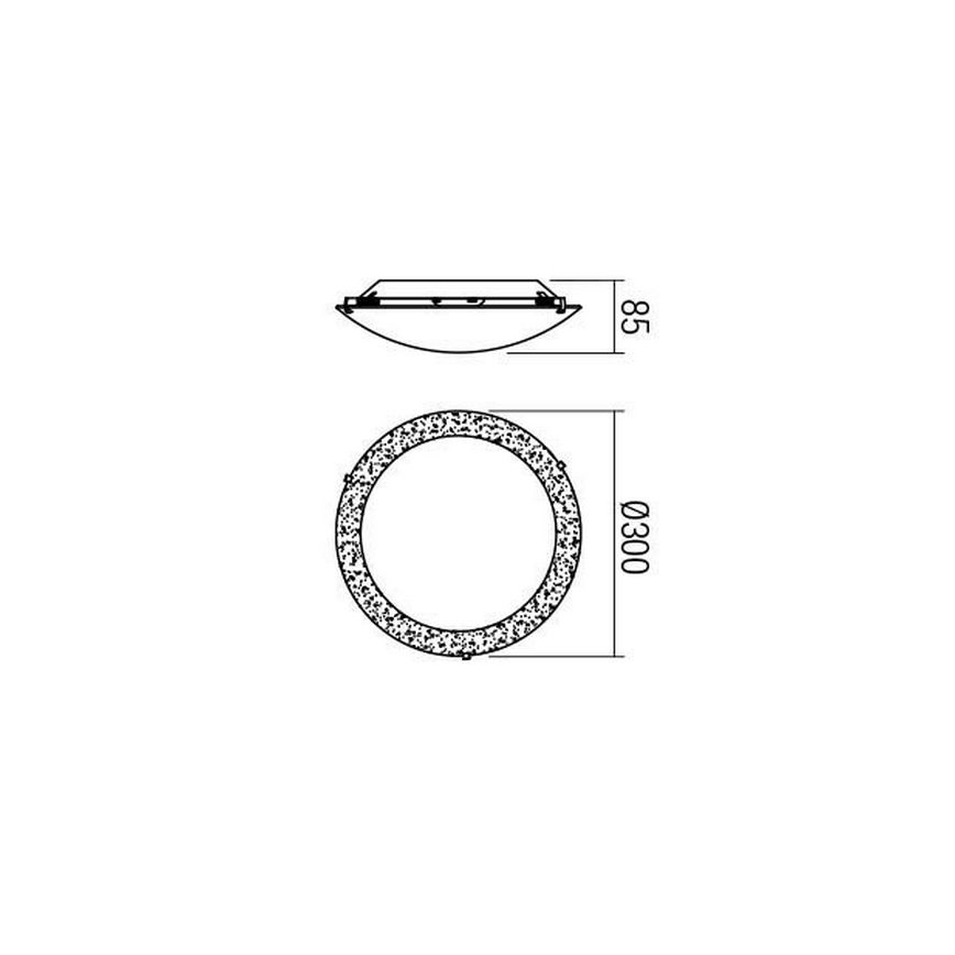 Redo 05-864 - Стельовий LED світильник ARTEMIS LED/12W/230V діаметр 30 см золотий