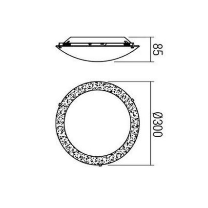 Redo 05-865 - Светодиодный потолочный светильник ARTEMIS LED/12W/230V диаметр 30 см серебристый