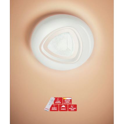 Redo 05-919 - диммируемый потолочный светильник GALAX LED/48W/230V 3000-6500K Wi-Fi Tuya диам. 48 cm белый + пульт дистанционного управления
