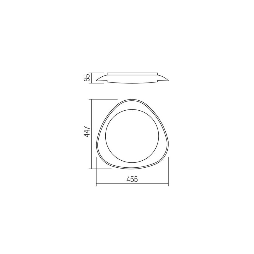 Redo 05-922 - Светодиодный потолочный светильник VERENA LED/24W/230V антрацит
