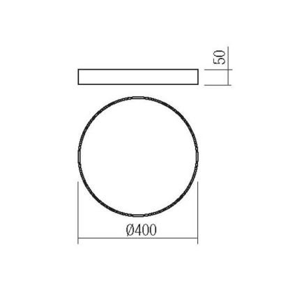 Redo 05-933 - Світлодіодний стельовий світильник KNOB LED/36W/230V 3000K-6500K 40 см чорний