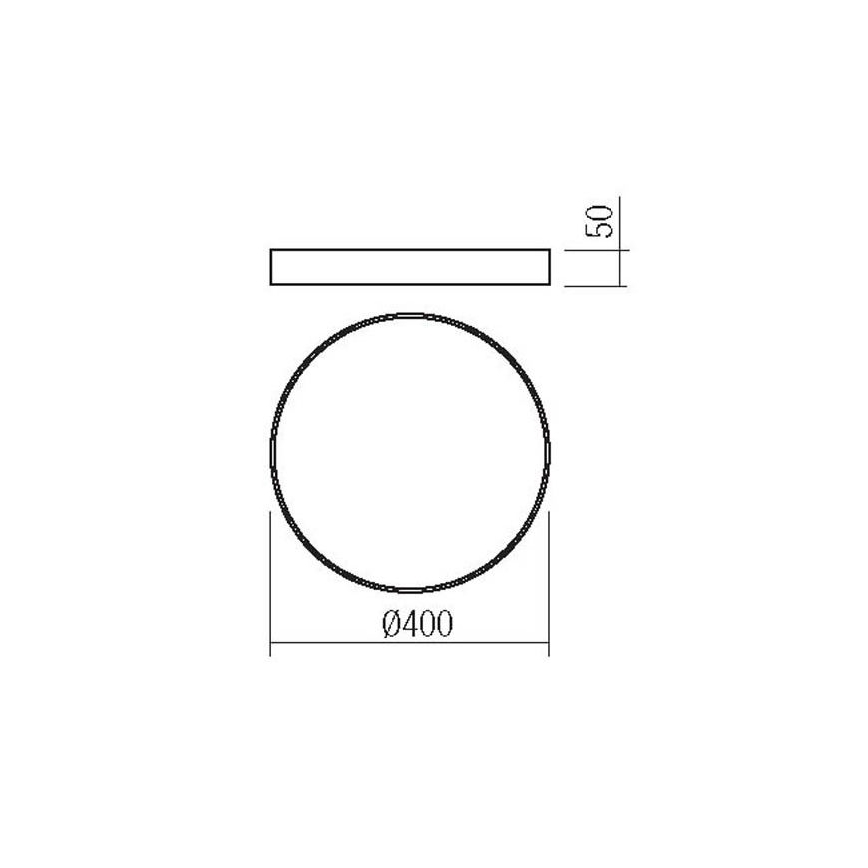 Redo 05-933 - Світлодіодний стельовий світильник KNOB LED/36W/230V 3000K-6500K 40 см чорний
