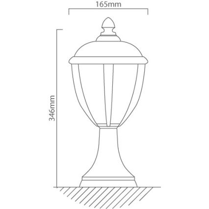 Redo 2604-3K BL - Светодиодный уличный фонарь UNITE LED/6,5W/230V IP44