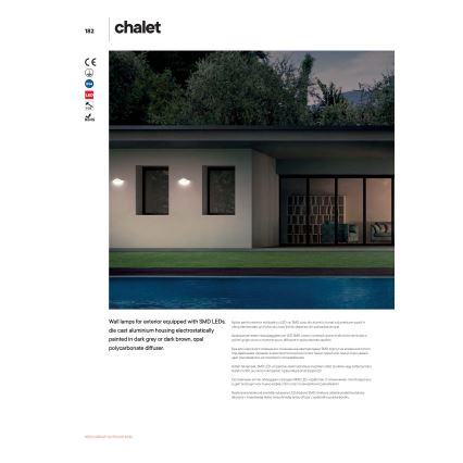 Redo 90002 - Светодиодный уличный настенный светильник CHALET 1xLED/8W/230V IP54