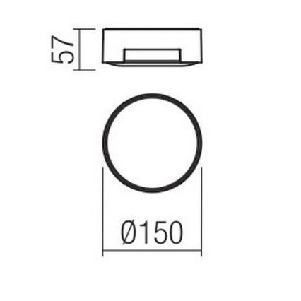 Redo 90004 - Светодиодный уличный потолочный светильник SKOR LED/12W/230V диаметр 15 см IP54 коричневый