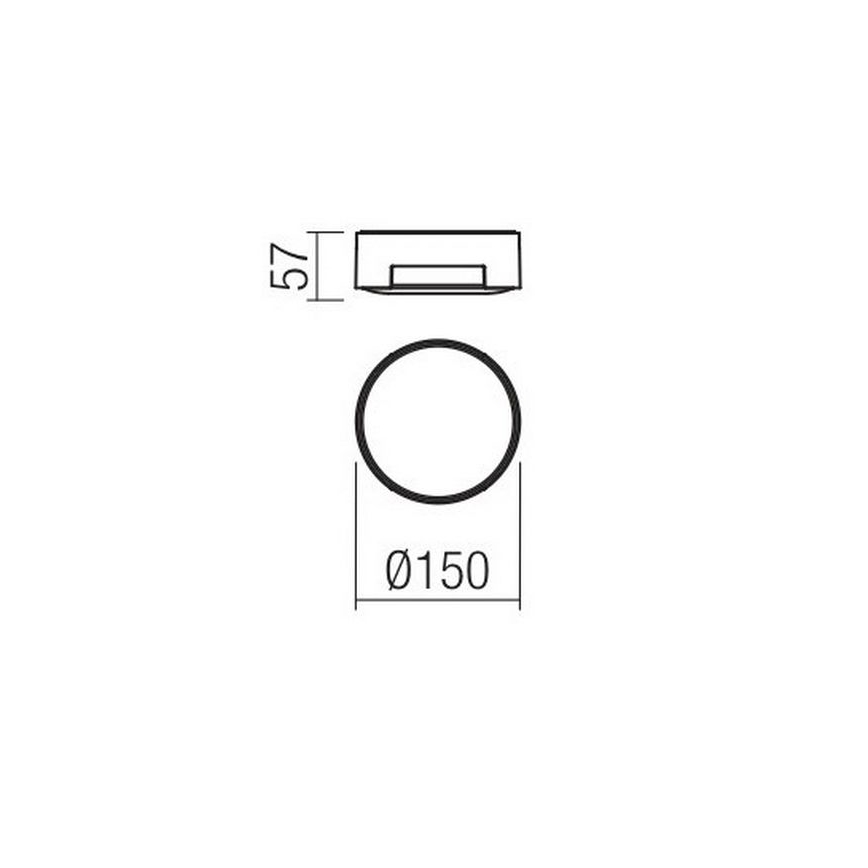 Redo 90004 - Вуличний світлодіодний стельовий світильник SKOR LED/12W/230V діаметр 15 см IP54 коричневий