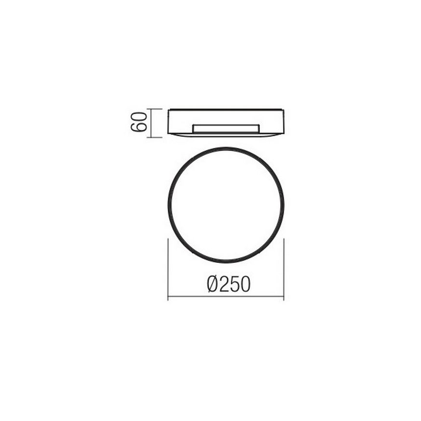 Redo 90005 - Вуличний світлодіодний стельовий світильник SKOR LED/16W/230V IP54
