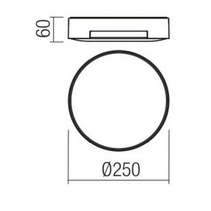 Redo 90006 - Светодиодный уличный потолочный светильник SKOR LED/16W/230V диаметр 25 см IP54 коричневый