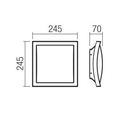 Redo 90008 - Светодиодный уличный потолочный светильник TALLIN LED/21W/230V 24,5x24,5 см IP54 коричневый