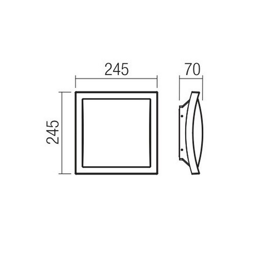 Redo 90008 - Светодиодный уличный потолочный светильник TALLIN LED/21W/230V 24,5x24,5 см IP54 коричневый