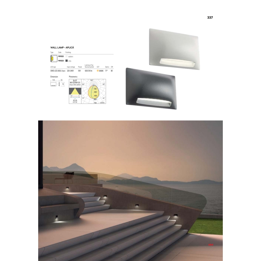 Redo 90009 - LED Уличный ориентировочный светильник TAMPA LED/11W/230V IP54 белый