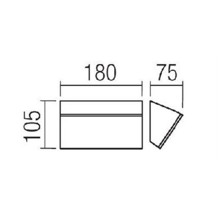 Redo 90015 - Светодиодный уличный настенный светильник TOKYO LED/12W/230V IP54