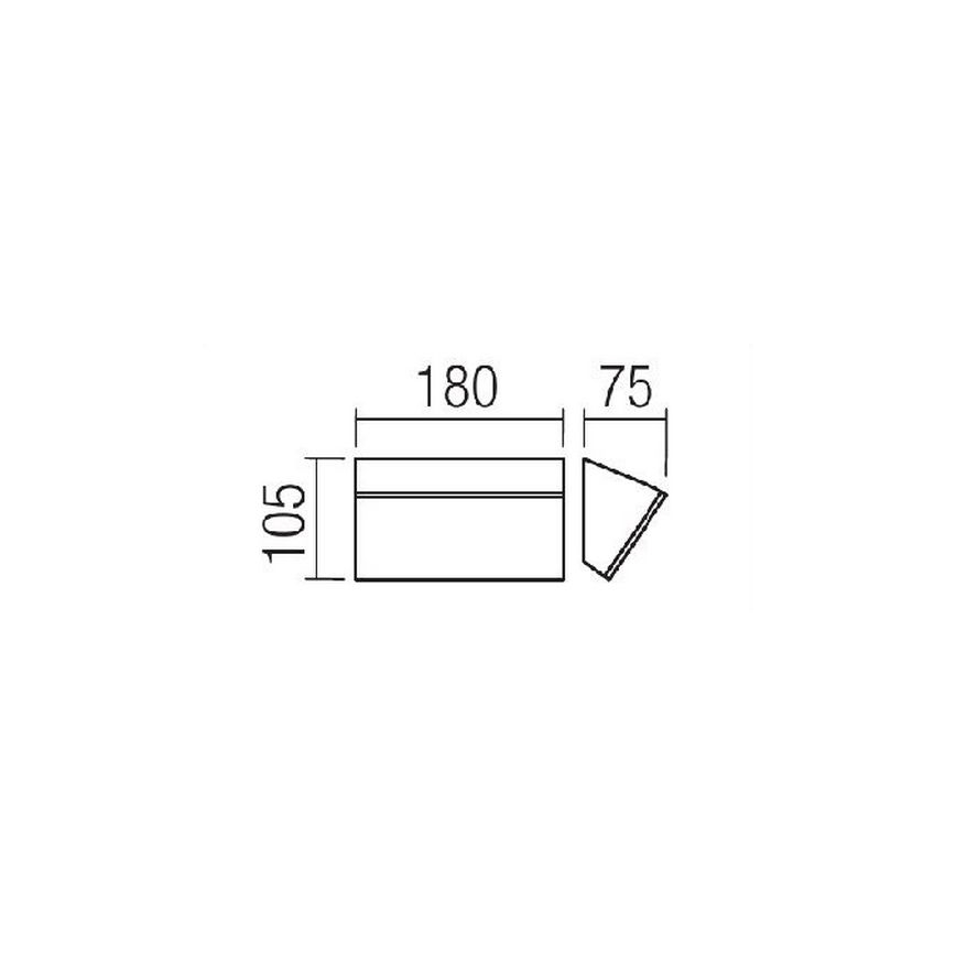 Redo 90015 - Светодиодный уличный настенный светильник TOKYO LED/12W/230V IP54
