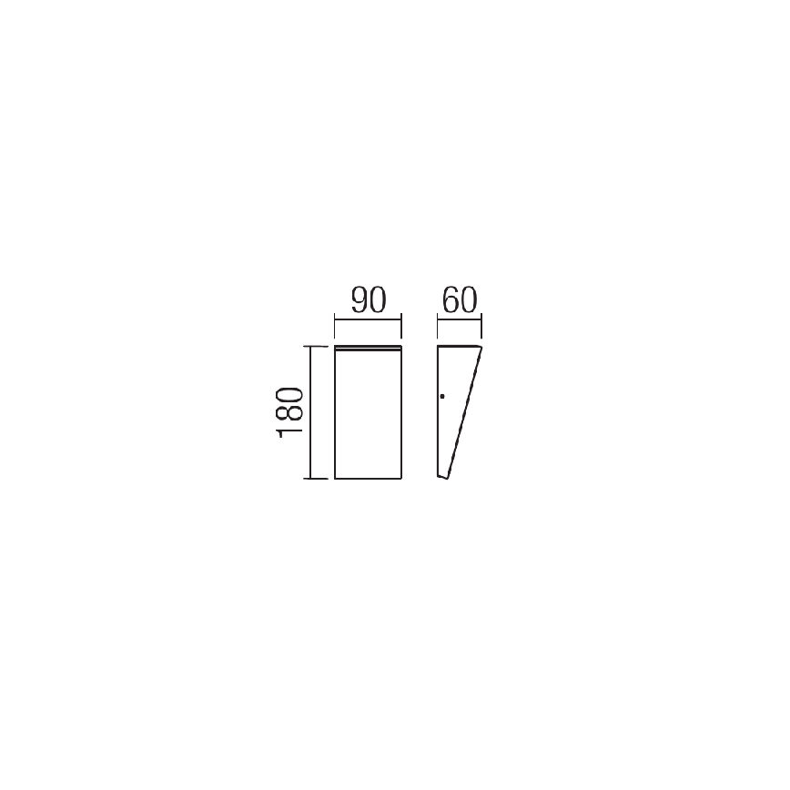 Redo 90019 - Уличный светодиодный настенный светильник TOKYO LED/12W/230V 3000K IP54 серый