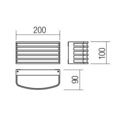 Redo 90038 - Вуличний світлодіодний настінний світильник SEBRA LED/15W/230V IP54