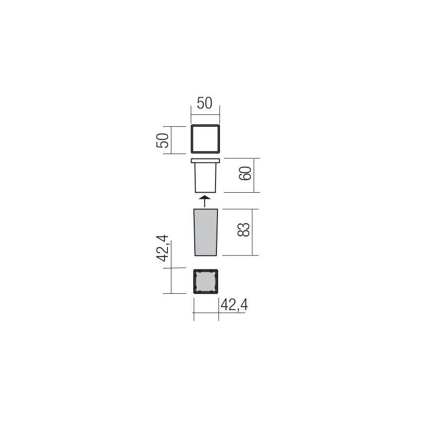 Redo 90040 - Светодиодный уличный встраиваемый светильник INCAS LED/2,3W/230V IP65