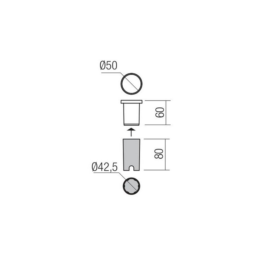 Redo 90042 - Светодиодный уличный встраиваемый светильник INCAS LED/2,3W/230V IP65