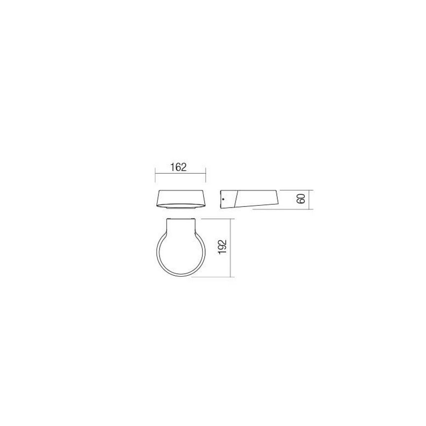 Redo 90046 - Вуличний світлодіодний настінний світильник PHASER LED/12W/230V IP54