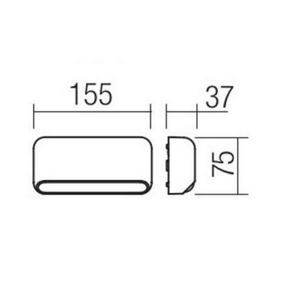 Redo 90070 - Светодиодный уличный настенный светильник SAPO 1xLED/3W/230V IP65