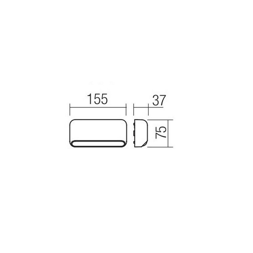 Redo 90070 - Вуличний світлодіодний настінний світильник SAPO 1xLED/3W/230V IP65