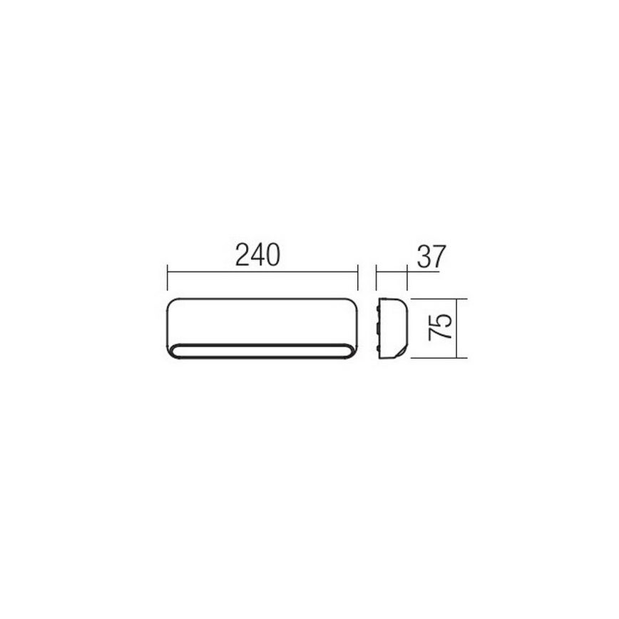 Redo 90072 - Светодиодный уличный настенный светильник SAPO 1xLED/5W/230V IP65