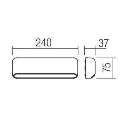 Redo 90072 - Вуличний світлодіодний настінний світильник SAPO 1xLED/5W/230V IP65