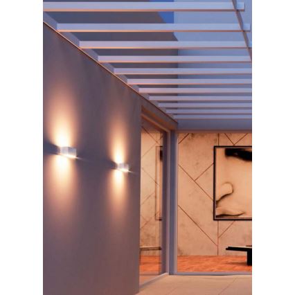 Redo 90095 - LED зовнішній настінний світильник PLANIT LED/10W/230V 3000K IP54 білий