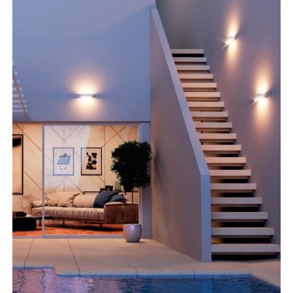 Redo 90095 - LED зовнішній настінний світильник PLANIT LED/10W/230V 3000K IP54 білий