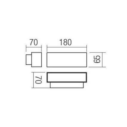 Redo 90095 - LED зовнішній настінний світильник PLANIT LED/10W/230V 3000K IP54 білий