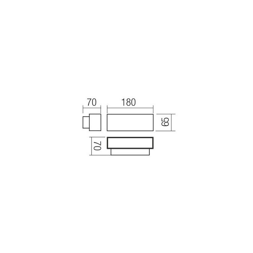 Redo 90096 - Светодиодный наружный настенный светильник PLANIT, 10 Вт, 230 В, 3000 К, IP54, антрацит