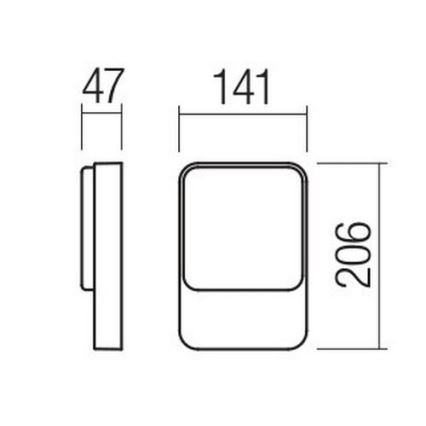 Redo 90129 - Светодиодный уличный настенный светильник COLIN 1xLED/9W/230V IP54