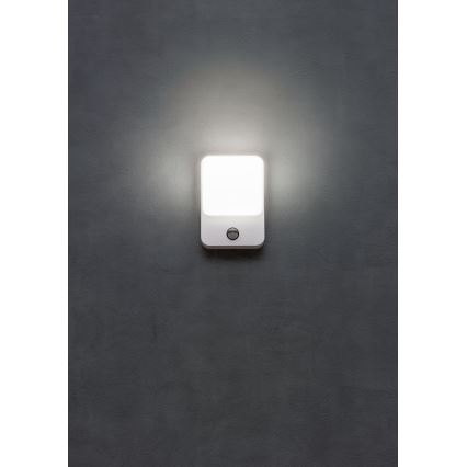 Redo 90131 - LED зовнішній настінний світильник із датчиком руху та датчиком сутінків COLIN LED/9W/230V 3000K IP54 білий