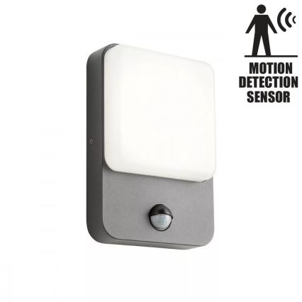 Redo 90133 - Уличный светодиодный настенный светильник с датчиком COLIN 1xLED/9W/230V IP54