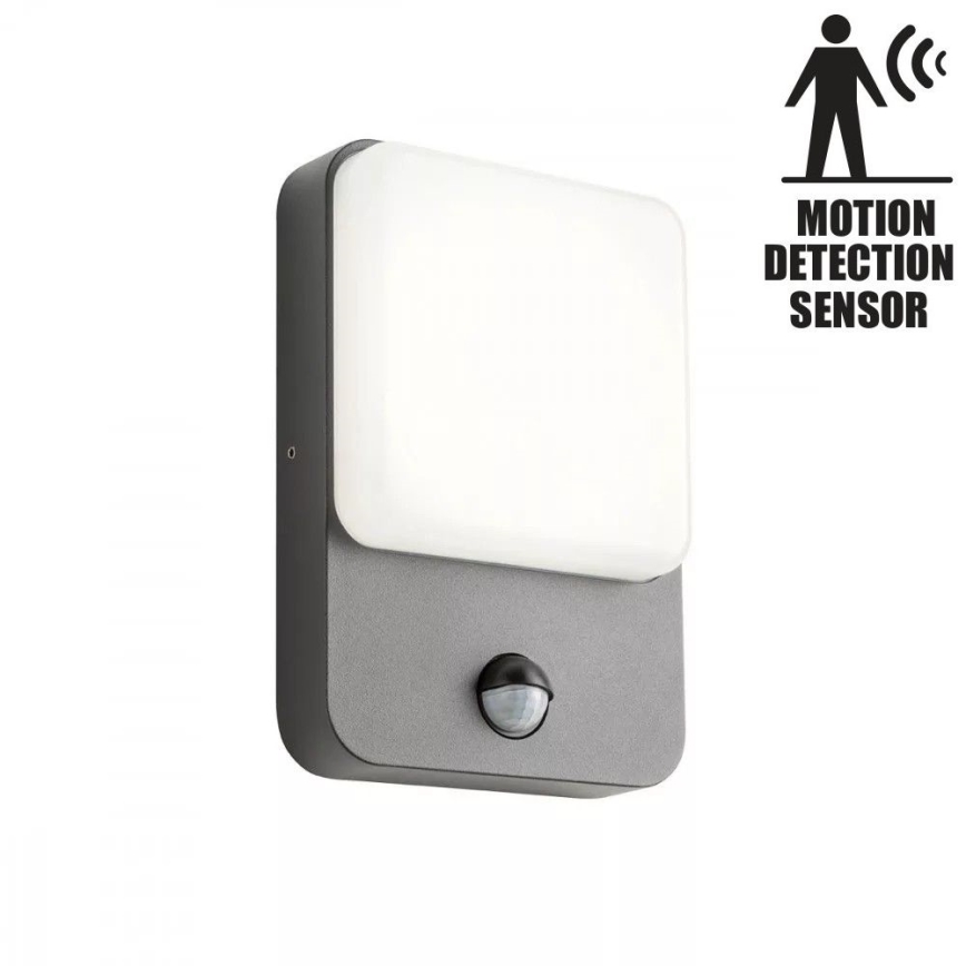 Redo 90133 - Уличный светодиодный настенный светильник с датчиком COLIN 1xLED/9W/230V IP54