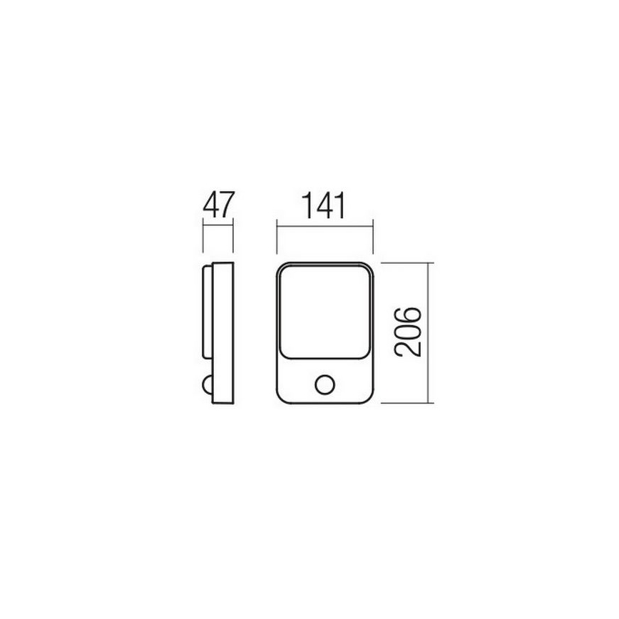 Redo 90134 - LED уличный настенный светильник с датчиками движения и сумерек COLIN LED/9W/230V 4000K IP54 антрацит