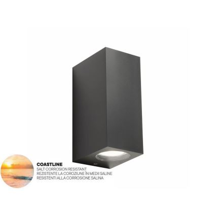 Redo 90152 - Уличный настенный светильник PUNTA 2xGU10/7W/230V IP44