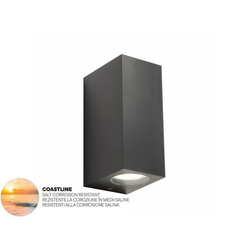 Redo 90152 - Уличный настенный светильник PUNTA 2xGU10/7W/230V IP44