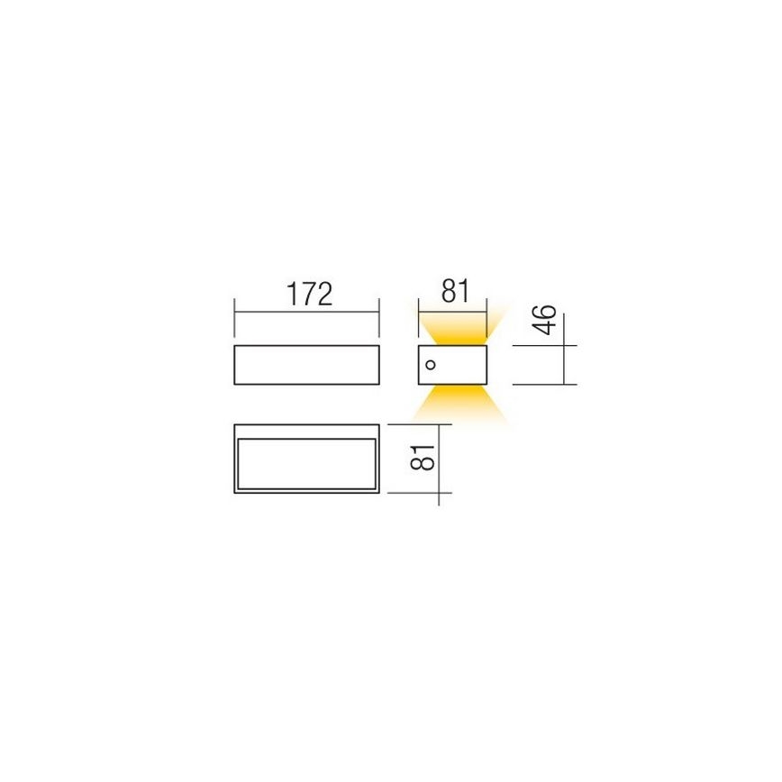 Redo 90153 - Светодиодный уличный настенный светильник LAMPRIS 1xLED/9W/230V IP65
