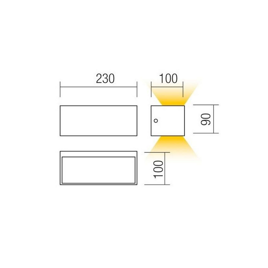 Redo 90154 - Вуличний світлодіодний настінний світильник LAMPRIS 1xLED/12W/230V IP65
