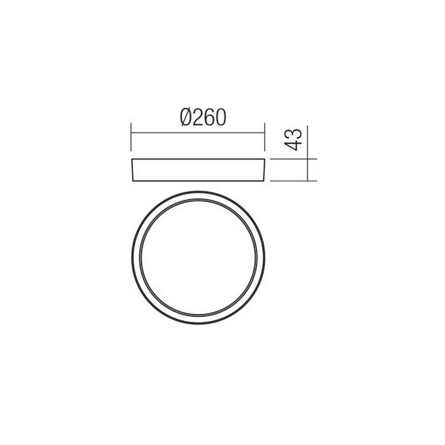 Redo 90155 - Светодиодный уличный потолочный светильник PONZA LED/16W/230V диаметр 26 см IP65