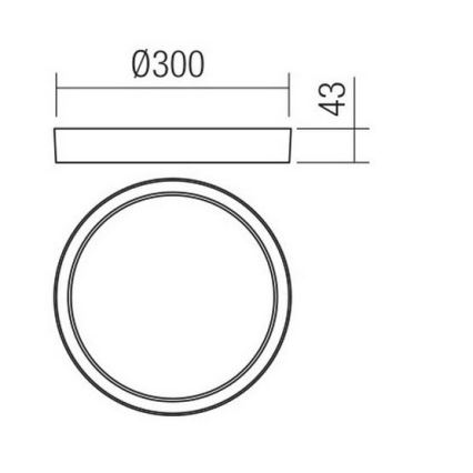 Redo 90156 - Светодиодный уличный потолочный светильник PONZA LED/18W/230V диаметр 30 см IP65