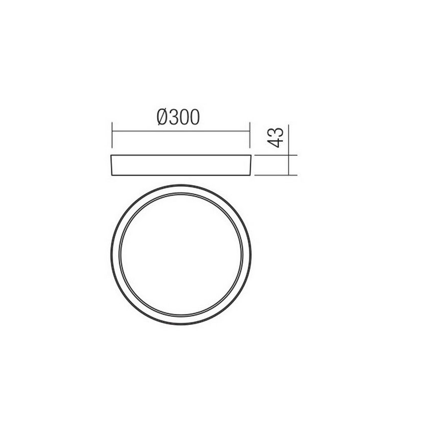 Redo 90156 - Светодиодный уличный потолочный светильник PONZA LED/18W/230V диаметр 30 см IP65