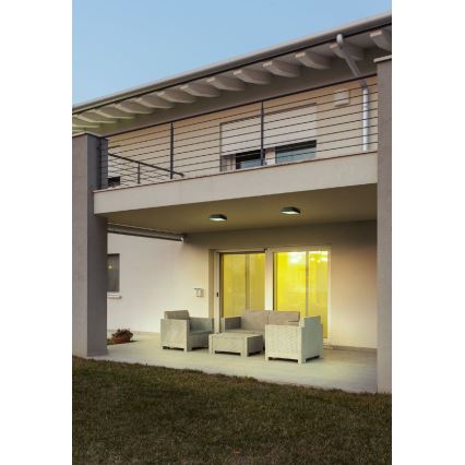 Redo 90157 - Вуличний світлодіодний стельовий світильник MARINA LED/12W/230V 22x22 см IP65 антрацит