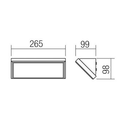 Redo 90159 - Светодиодный уличный настенный светильник MAKO 1xLED/12W/230V IP65
