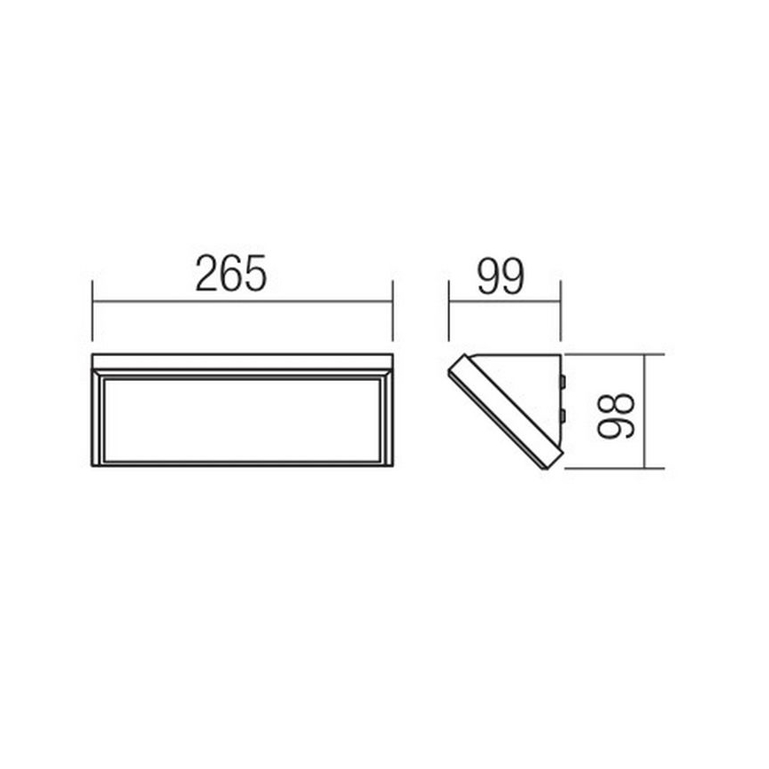 Redo 90159 - Светодиодный уличный настенный светильник MAKO 1xLED/12W/230V IP65