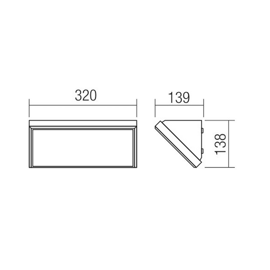 Redo 90160 - Вуличний світлодіодний настінний світильник MAKO 1xLED/21W/230V IP65