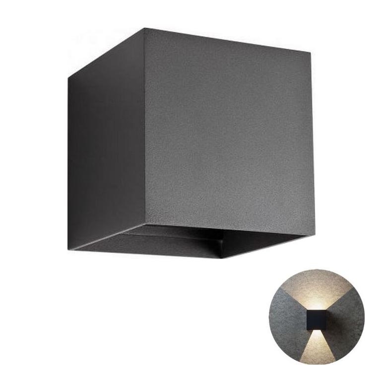 Redo 90173 - Вуличний світлодіодний настінний світильник VARY 2xLED/6W/230V 3000K IP54 антрацит
