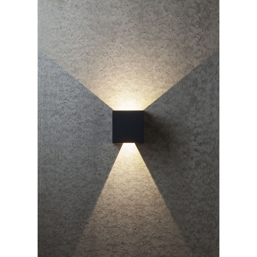 Redo 90174 - Вуличний світлодіодний настінний світильник VARY 2xLED/6W/230V 3000K IP54 коричневий