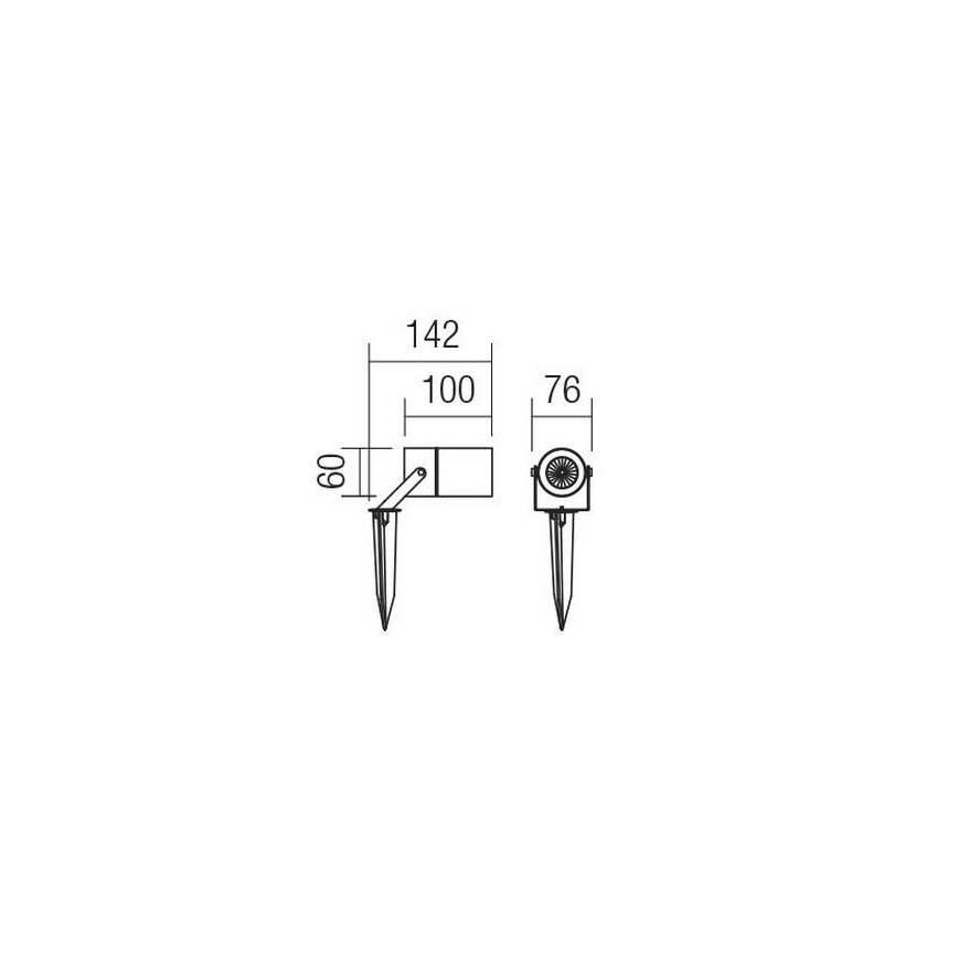 Redo 90183 - Вулична лампа PIT 1xGU10/35W/230V IP65