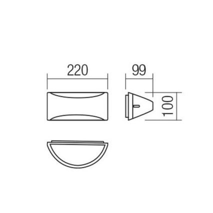 Redo 90191 - Вуличний світлодіодний настінний світильник SCUDO LED/10W/230V 3000K IP54 антрацит